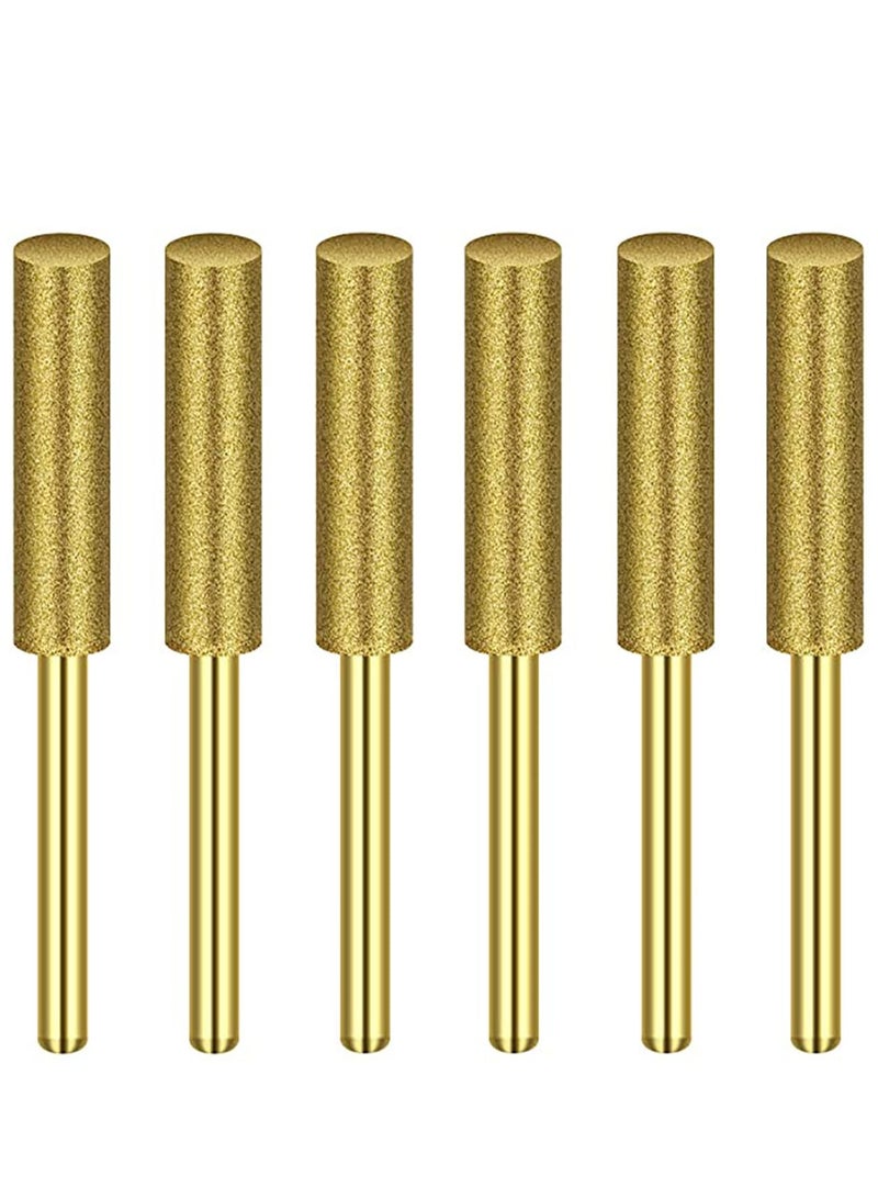 Titanium Plated Diamond Sharpening Wheels, 3/16 Inch Electric Replacement Sharpening Stones for Electric Chainsaw Sharpener - Image 1