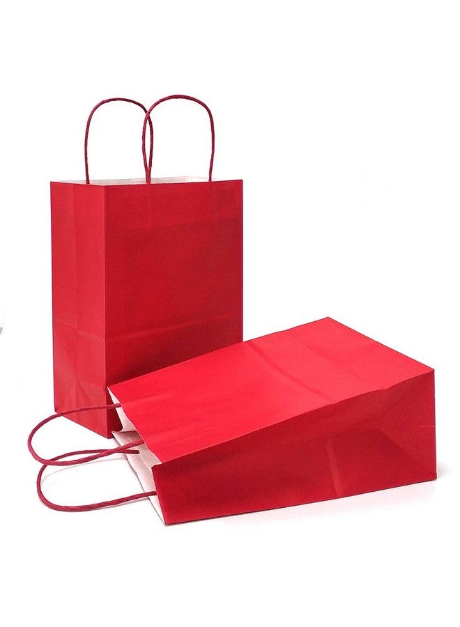 AZOWA Gift Bags Red Kraft Paper Bags With Handles (9.8 X 7.5 X 3.9 In 25 Ct) - Image 1