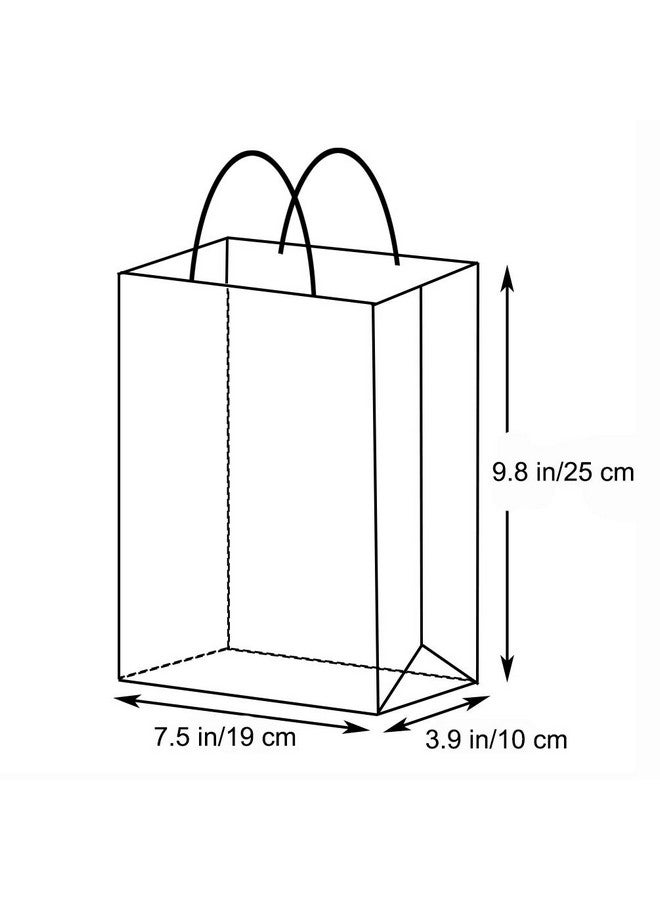 AZOWA Gift Bags Red Kraft Paper Bags With Handles (9.8 X 7.5 X 3.9 In 25 Ct) - Image 2