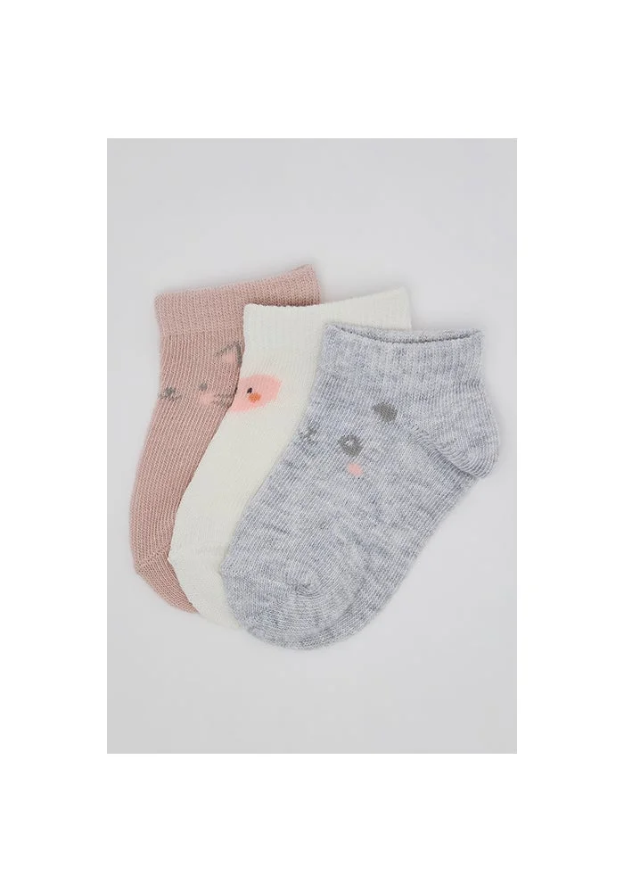 R&b 3 Pack Printed Ankle Socks