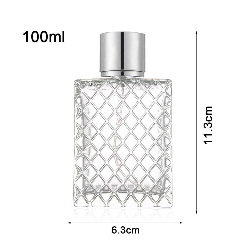 Enslz 100ml 3.4 oz Refillable Spray Perfume Bottles large cosmetic Fine Mist Atomizer Empty Portabe Clear Glass Essential Oil Container for Travel - Image 2