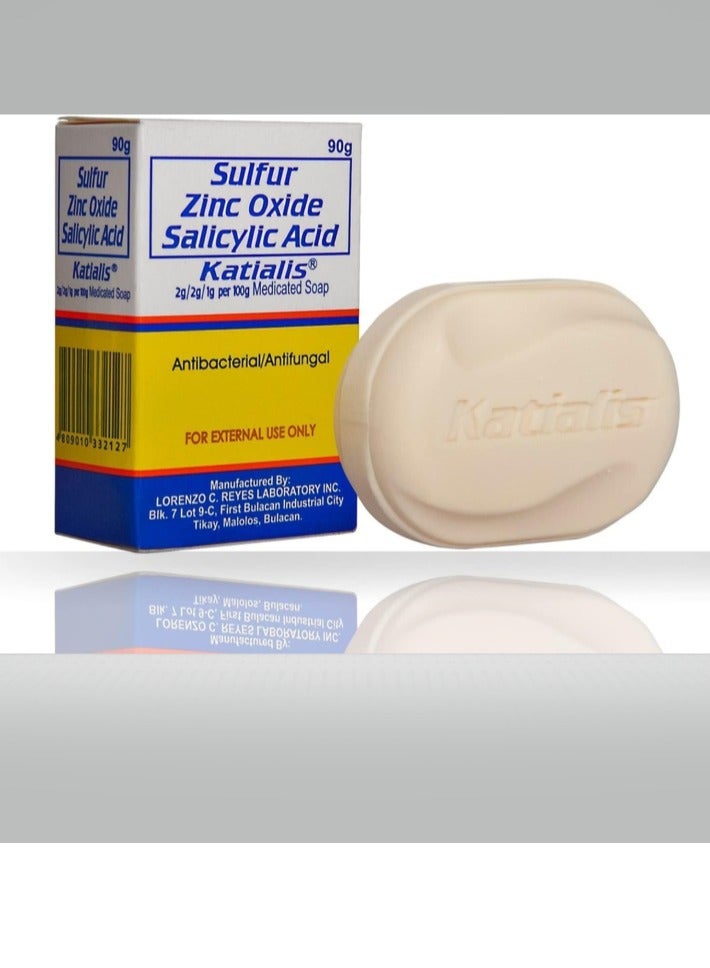 كاتياليس كاتيليس صابون مضاد للفطريات والبكتيريا من اكسيد الزنك والكبريت وحمض الساليسيليك 90 جرام من سوب