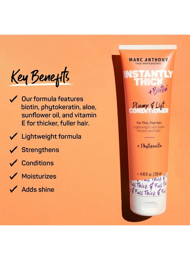 MARC ANTHONY بلسم إنستانتلي ثيك + بيوتين | لشعر أكثر كثافة وامتلاء | تركيبة خفيفة الوزن | يوفر القوة والرطوبة واللمعان | 250 مل - Image 3
