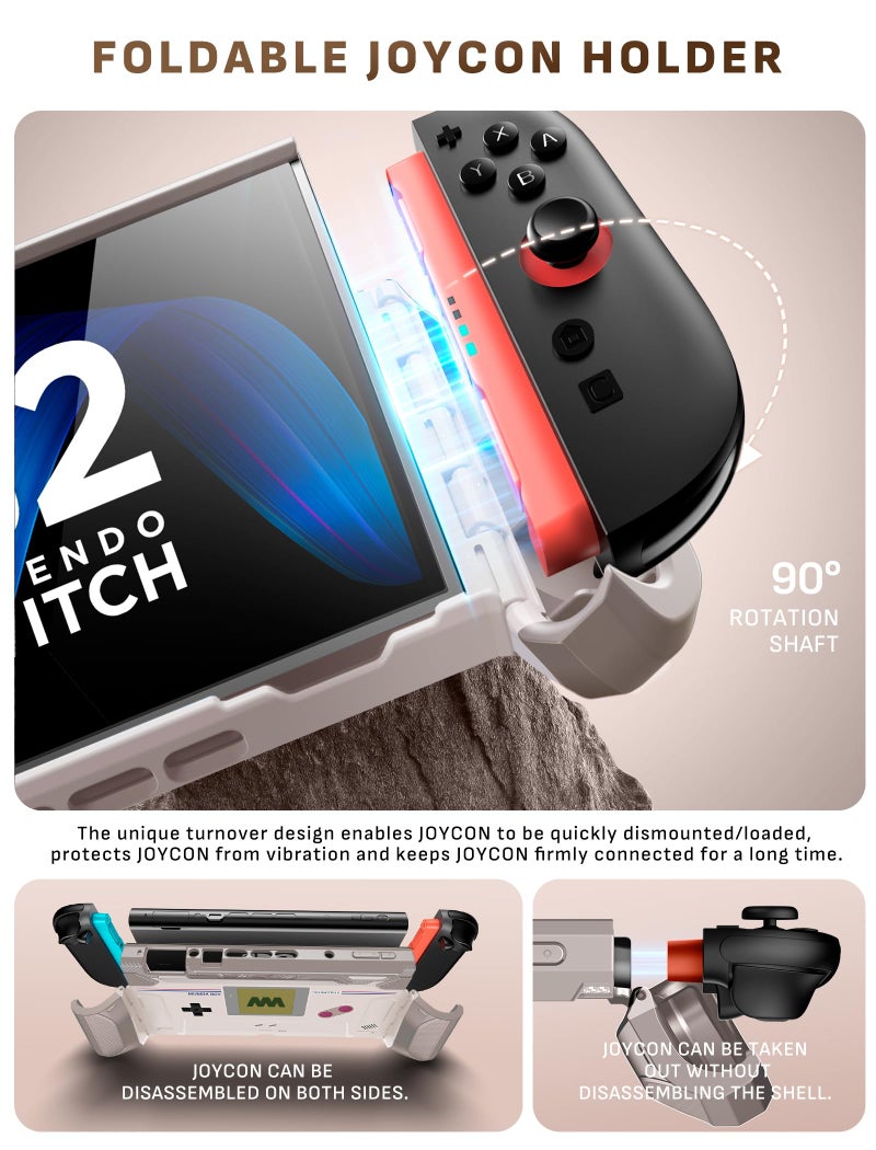 Mumba Dockable Case for Nintendo Switch 2 [2025 Blade Series] TPU Switch 2 Grip Protective Cover, Ergonomic Accessories for Console with Quick-Release Design for Switch 2 Joy Con Controllers (Gamer) - Image 3