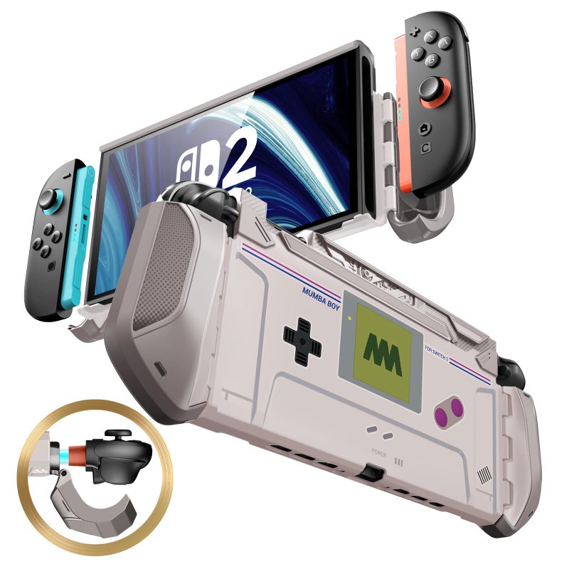 Mumba Dockable Case for Nintendo Switch 2 [2025 Blade Series] TPU Switch 2 Grip Protective Cover, Ergonomic Accessories for Console with Quick-Release Design for Switch 2 Joy Con Controllers (Gamer) - Image 1