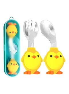 SYOSI Toddler Utensils Forks and Spoons Set for Kids Perfect for 1 to 5 year old Toddlers Portable  Set for Self Feeding Flatware Set  - Image 1