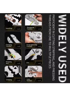 MEDICINEKING MEDICINEKING 9 In 1 MultiFunction Wire Cutter Crimper and Stripper Tool Precision Engineered for Cutting Stripping and Crimping with Adjustable Jaws and Ergonomic Handle A  - Image 3
