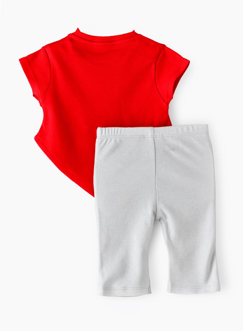 Tiny Hug Girls T-Shirt and Legging Set, Soft and Comfortable Cotton Set for Girls, Perfect for Everyday Wear - Image 2