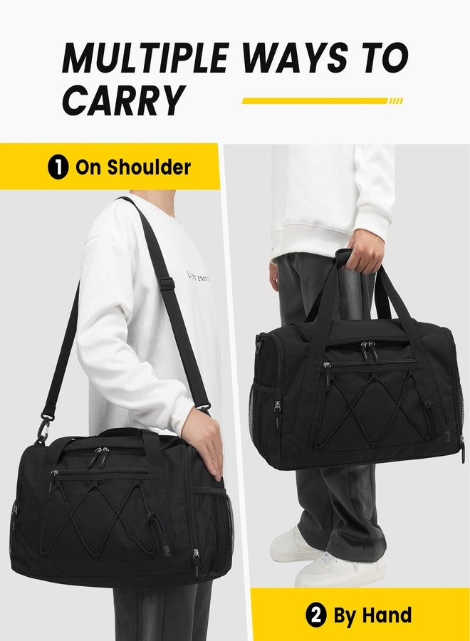 Vorspack Gym Bag for Men - 18 Inches Duffle Bag for Travel Duffel Bag with Shoe Compartment Lightweight Travel Bag for Gym Sports Overnight Weekender - Black - Image 5