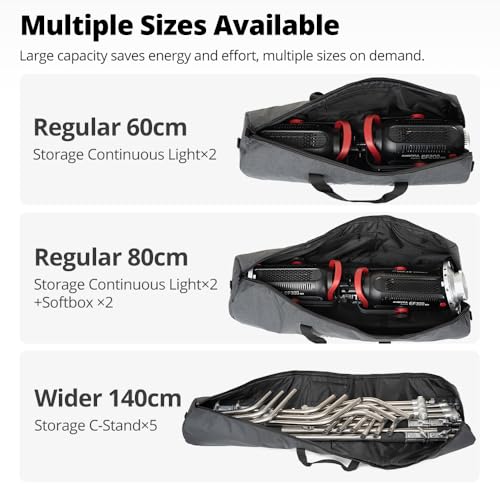 AMBITFUL Widened Version Tripod Carrying Case Bag 21/25/31/39/43/47/51/55/ for Light Stands,Boom Stand,Umbrella and Tripod Photography Accessories (55.11in(140cm)*Φ8.66in(22cm)) - Image 4