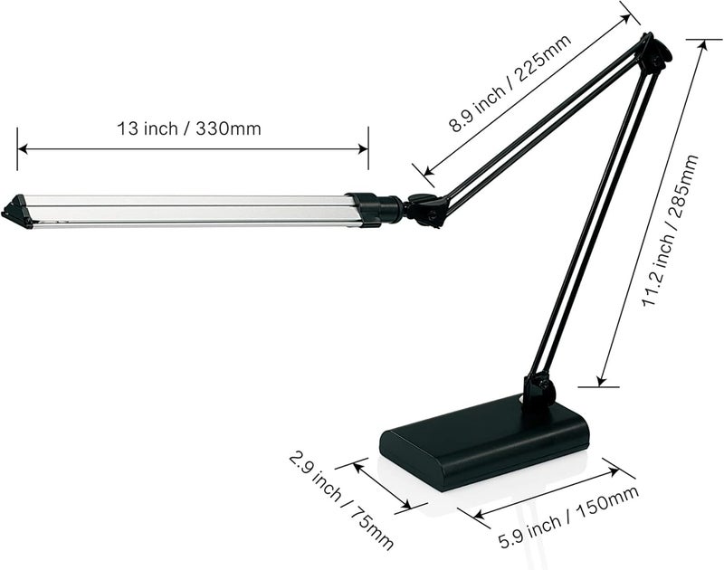 Realspace Architect Desk Lamp Adjustable 2112H BlackSilver - Image 5