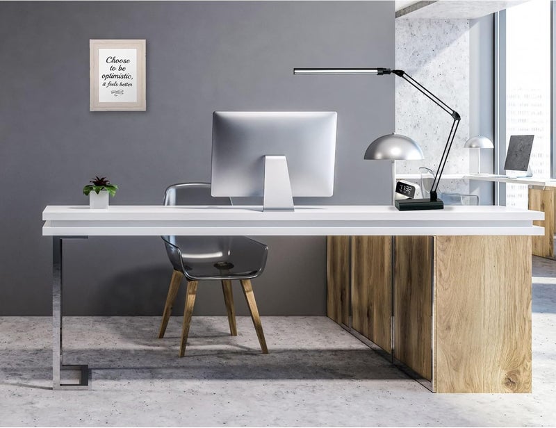 Realspace Architect Desk Lamp Adjustable 2112H BlackSilver - Image 3