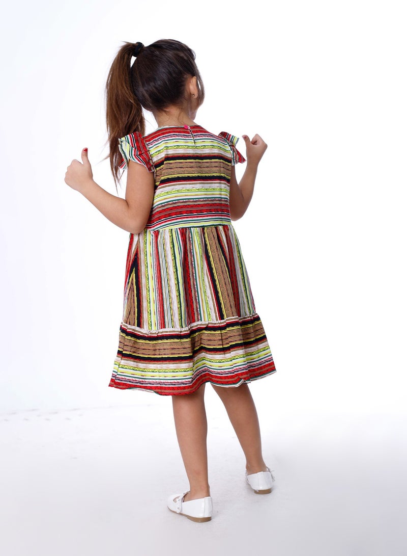 بيبو_فستان كت مقلم_بني - Image 3