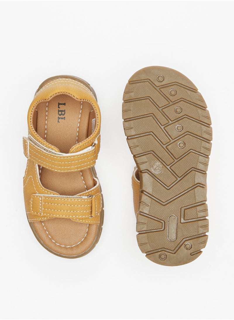 LBL by Shoexpress - Girls Textured Floaters with Hook and Loop Closure - Image 1