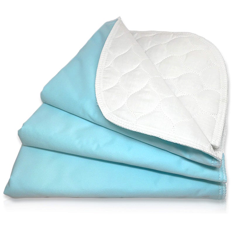 RMS Ultra Soft 4-Layer Washable and Reusable Incontinence Bed Pad - Waterproof Bed Pads, 18"X24" (3 Pack) - Image 1