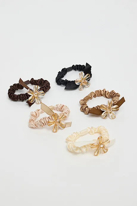 R&B 5 Pack Skinny Scrunchies