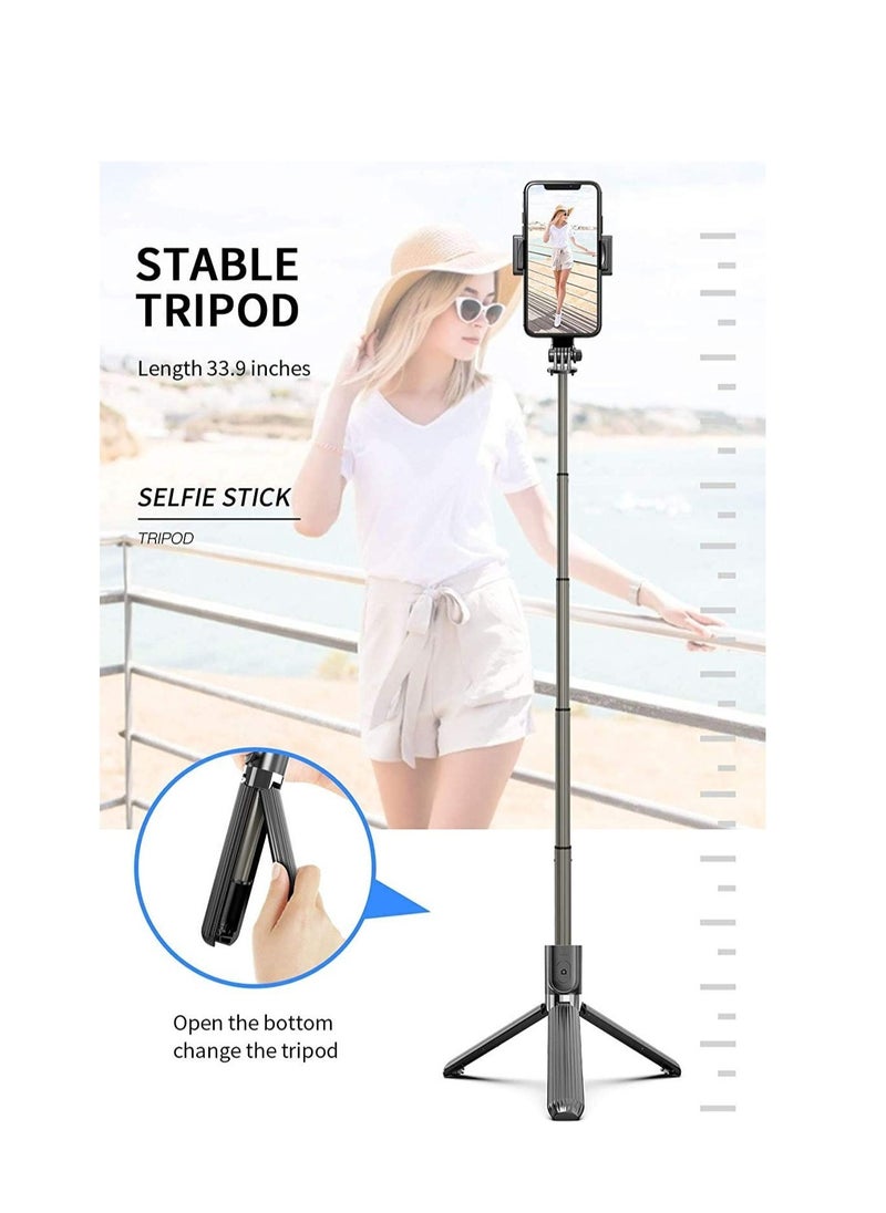 ELTRAZONE - Gimbal Stabilizer for Smartphone L08 Handheld Gimbal with 360°Auto Balance Ant Shake Remote Wireless Bluetooth Selfie Stick Pan-tilt Tripod with Built-in Bluetooth Remote - Image 1