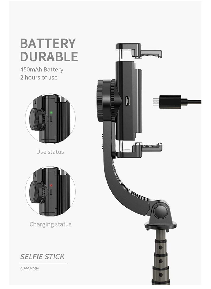 ELTRAZONE - Gimbal Stabilizer for Smartphone L08 Handheld Gimbal with 360°Auto Balance Ant Shake Remote Wireless Bluetooth Selfie Stick Pan-tilt Tripod with Built-in Bluetooth Remote - Image 1