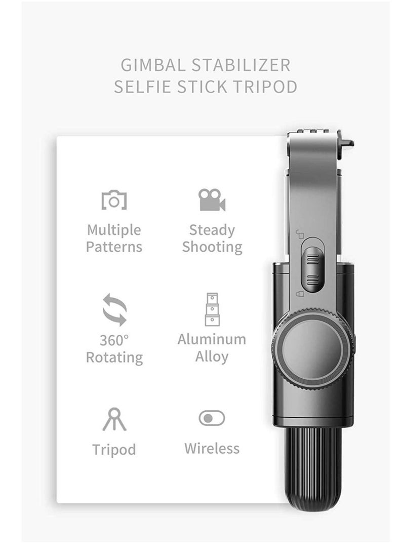 ELTRAZONE - Gimbal Stabilizer for Smartphone L08 Handheld Gimbal with 360°Auto Balance Ant Shake Remote Wireless Bluetooth Selfie Stick Pan-tilt Tripod with Built-in Bluetooth Remote - Image 1