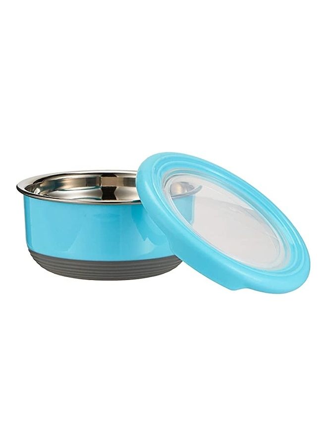 NIBEMINENT Round Food Container Blue/Grey 220ml - Image 2
