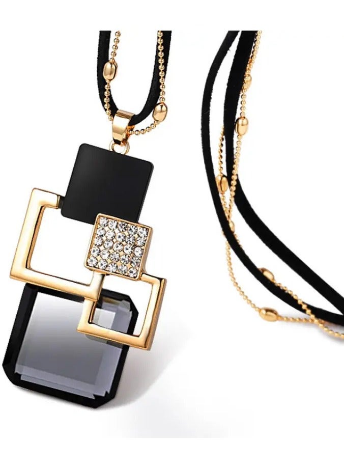 Home Clearance Sale Autumn And Winter New Fashion Pendant Retro All-match Long Necklace Clothing Accessories Sweater Chain Women - Image 1