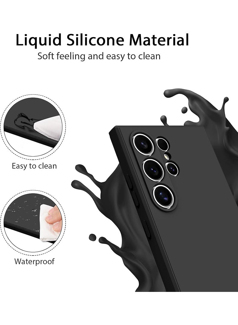 Theodor Protective Slim Fit Case Liquid Silicone Cover with Full Body Protection Anti-Scratch Shockproof Case For Samsung Galaxy S24 Ultra (Black) Labubu (6) - Image 3