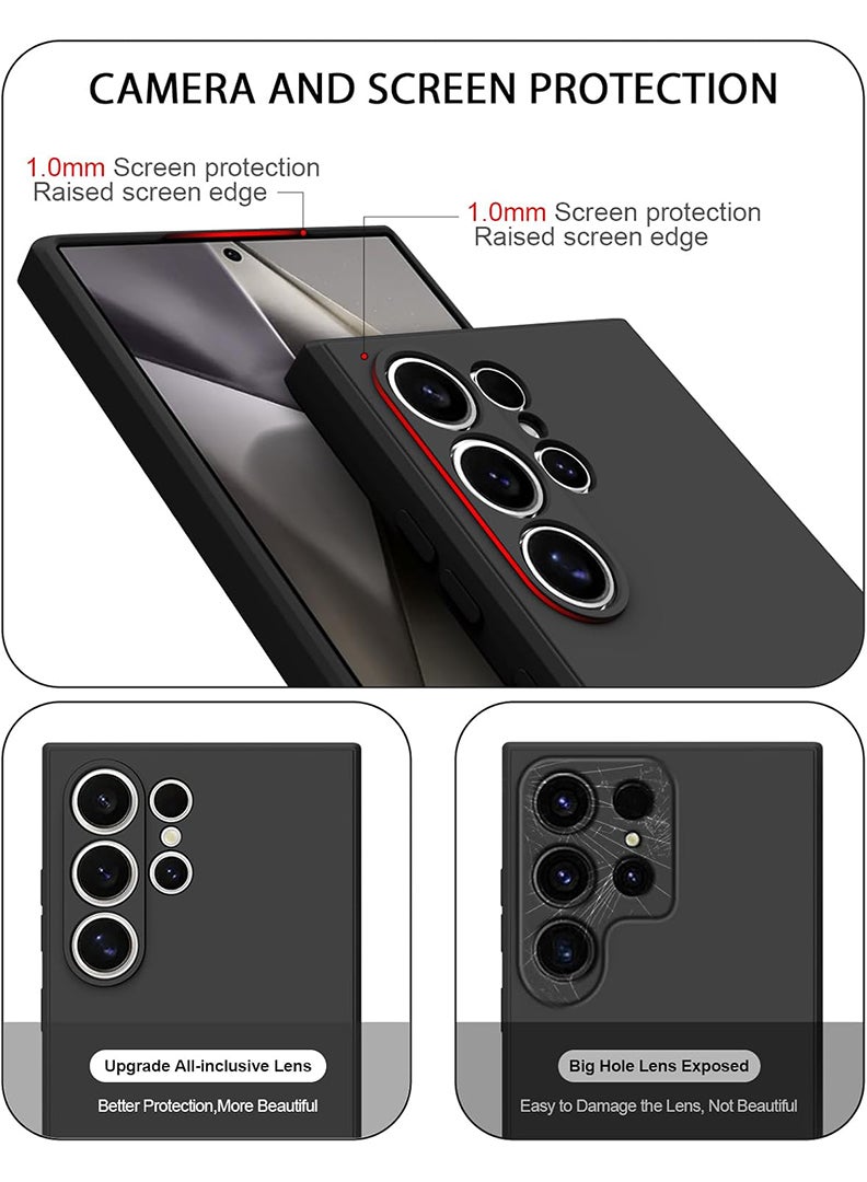 Theodor Protective Slim Fit Case Liquid Silicone Cover with Full Body Protection Anti-Scratch Shockproof Case For Samsung Galaxy S24 Ultra (Black) Labubu (6) - Image 2