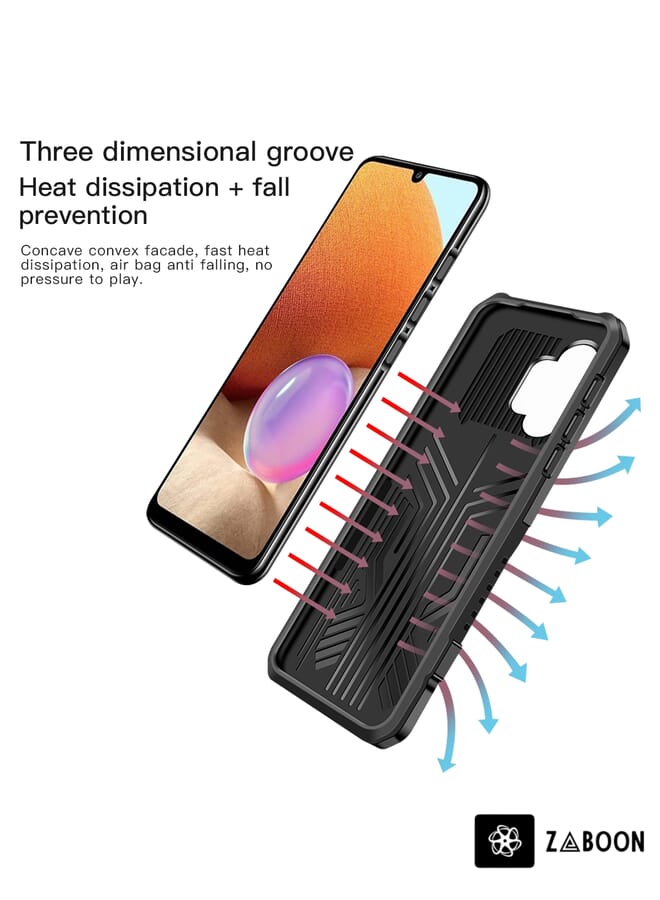 Zaboon Protective Case Cover For Samsung Galaxy A32 4G Armor Warrior Shockproof PC + TPU Protective Case - Image 3