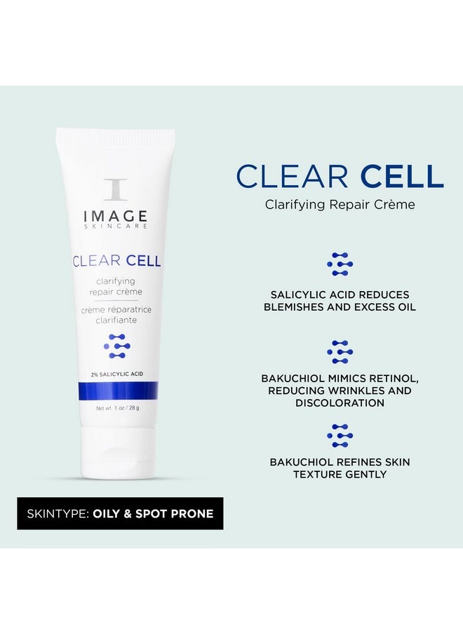IMAGE SKINCARE IMAGE Skincare, CLEAR CELL Clarifying Repair Crème, Facial Night Cream Gel Moisturizer for Oily Prone Skin, Discovery Size 1 oz  - Image 2