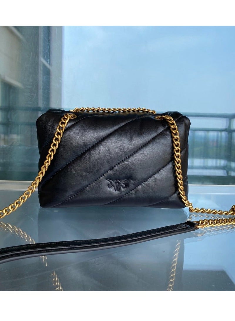 Pinko Chain Badge Crossbody Shoulder Bag 21*15*9.5cm - Image 3