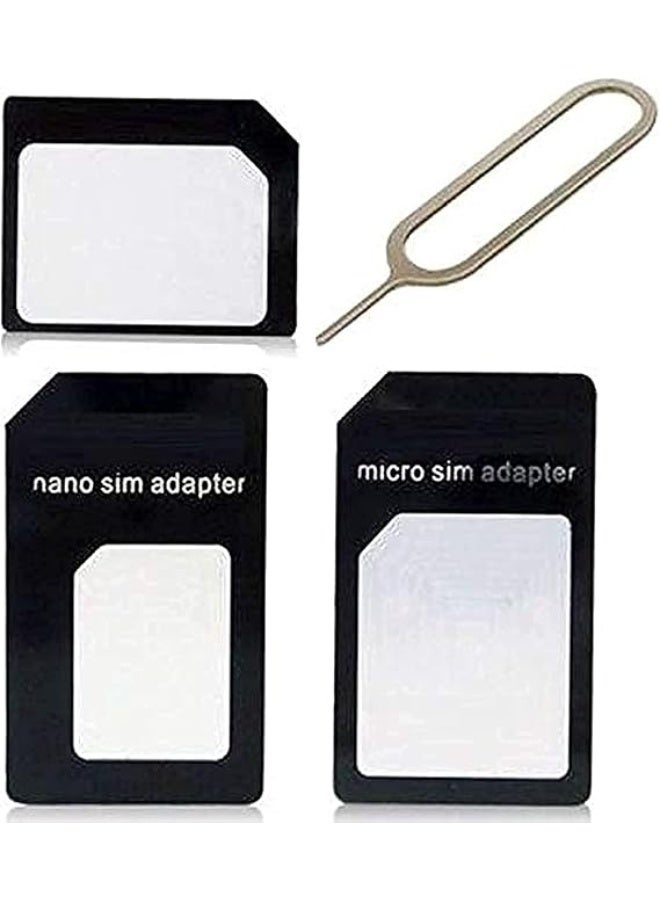 Noosy 4-in-1 Nano SIM to Micro SIM or Standard SIM Card Adapter (2-Pack) - Smartphone SIM Card Converter - Nano, Micro, and Standard SIM - Image 1