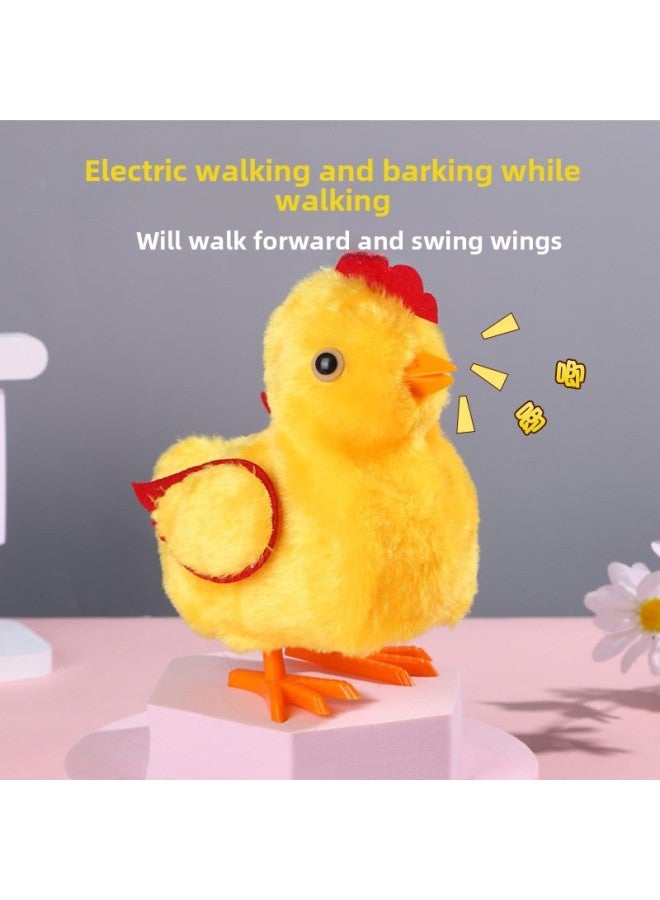 Imitation Chicken Plush Electric Chicks Can Walk, Move Wings, Chattering Electronic Pet Baby Toys Wholesale-Color:Chick-powder (chuch)  - Image 3