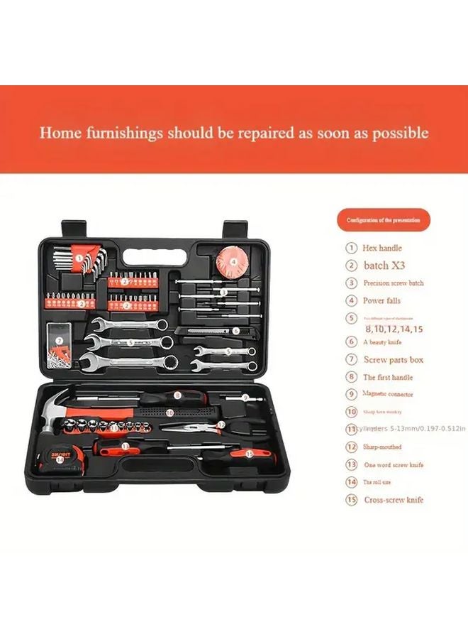 146 قطعة مجموعة أدوات متعددة الوظائف مع صندوق أدوات الأجهزة وأدوات الإصلاح مع حقيبة مقبض - Image 5