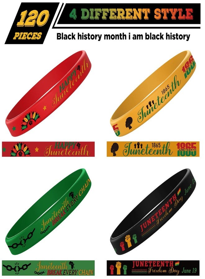 سوريو مجموعة سوريو من 300 قطعة من أساور السيليكون للاحتفال بيوم التحرير (جونتينث)، أساور معصم سيليكون ليوم الحرية السوداء، أساور استقلال الأمريكيين السود لعام 1865، هدايا جونتينث للبالغين والمراهقين. - Image 2