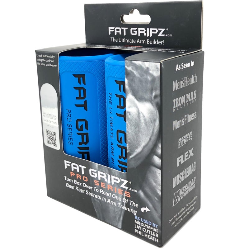 Fat Gripz - The Simple Proven Way to Get Big Biceps & Forearms Fast - At Home Or In The Gym (Size: Pro / 2.25 Inch Outer Diameter) - Image 1