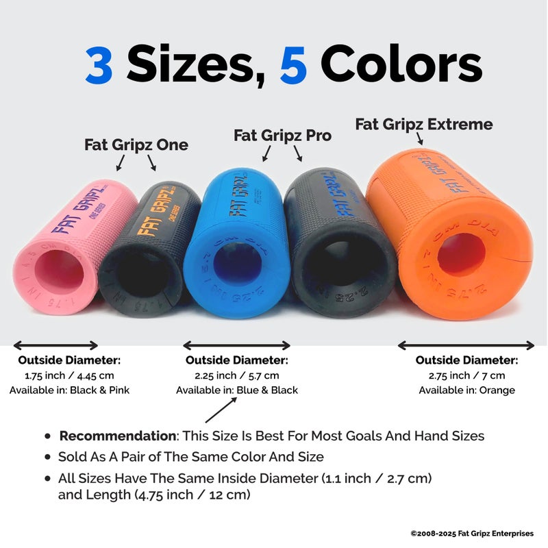 Fat Gripz - The Simple Proven Way to Get Big Biceps & Forearms Fast - At Home Or In The Gym (Size: Pro / 2.25 Inch Outer Diameter) - Image 5