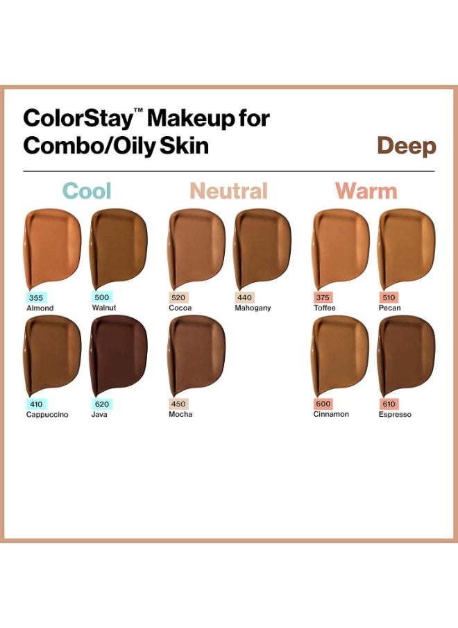 Revlon Professional - Colorstay Liquid Foundation Makeup for Combination/Oily Skin SPF15 Medium to Full Coverage (30ml) Matte Finish, Buff (150) Unisex - Image 1