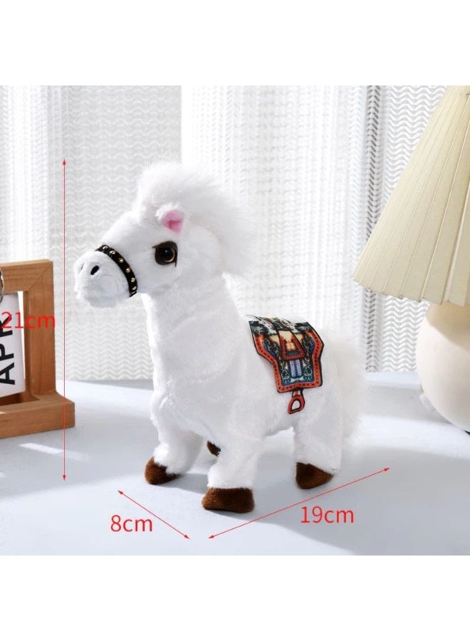 Super Cute Horse Toy with Walking Sound and Wagging Tail for Children's Joyful Experience (White) - Image 2