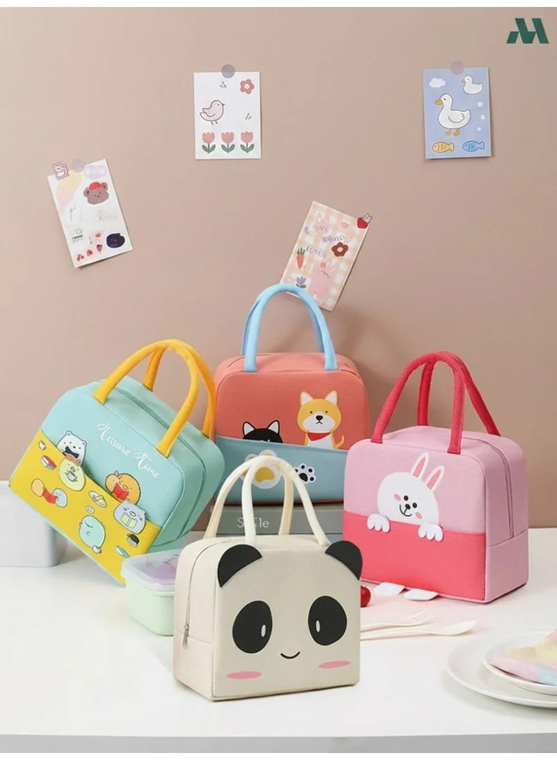 Mobcos Rabbit Light Pink Lunch Bag Mobcos Rabbit Light Pink Large Capacity Insulated Lunch Bag | Waterproof & Stain-Resistant Meal Tote with Advanced Temperature Retention | Durable Polyester Lunch Bag for Office & School  | Best Price UAE