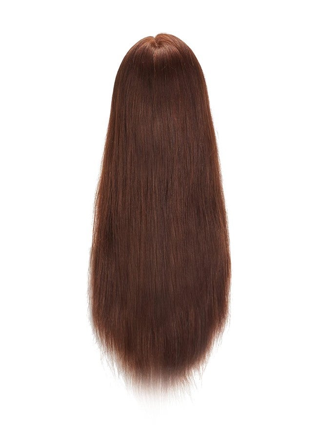 HAIRGINKGO Mannequin Head 20"-22" 100% Human Hair Hairdresser Training Head Mannequin Doll Head Cosmetology Manikin Training Head Hair for Practice Cutting Braiding with Free Clamp Holder 92022LB0414 - Image 5