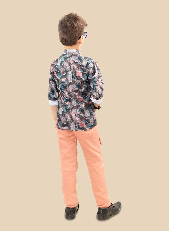 Ts Trends Printed Buttoned Shirt and Pant Set - Image 4
