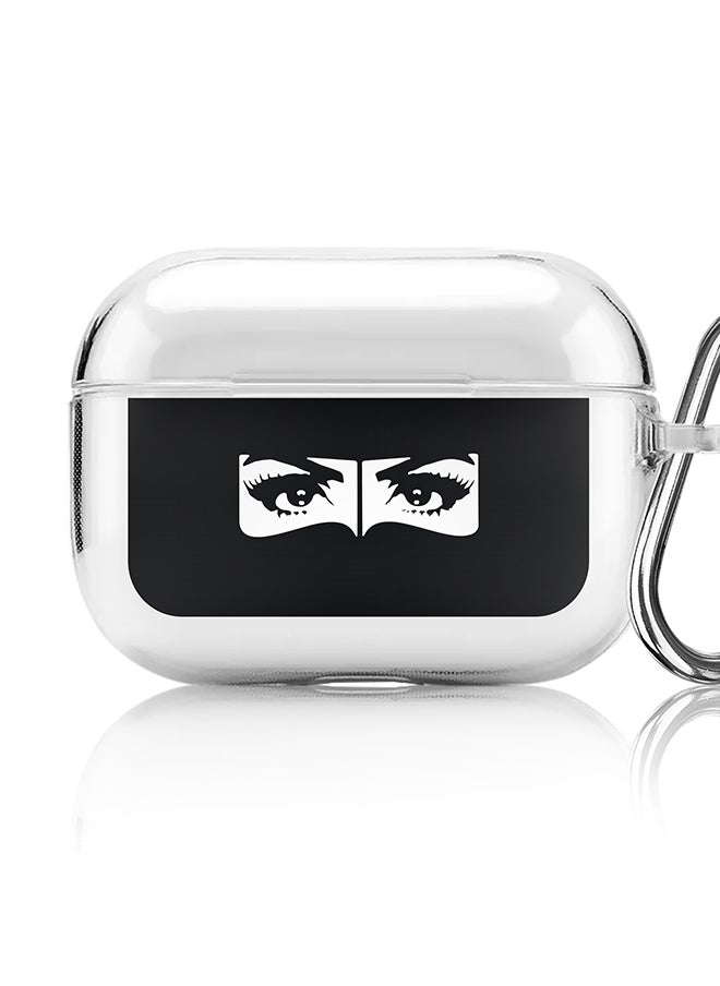 Stylizedd - Classic Clear printed Case for Apple AirPods Pro 2nd Generation Thin Transparent Cover [Designed for Apple AirPods Pro 2nd Generation] - Naqabi Eyes - Image 1