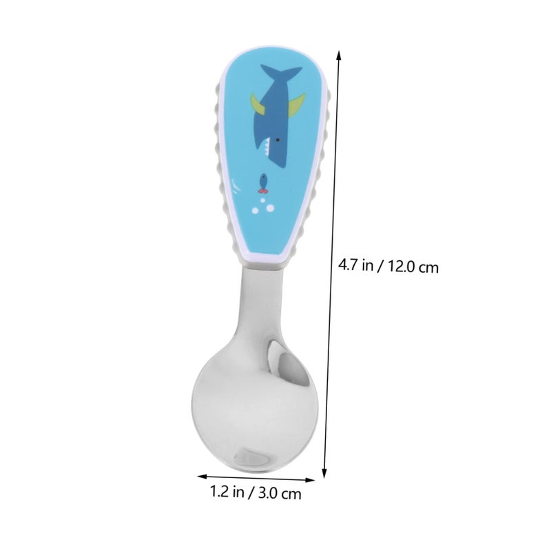 Cartoon Animal Design Training Fork And Spoon Set For Kids Mealtime Outdoor Use - Image 3