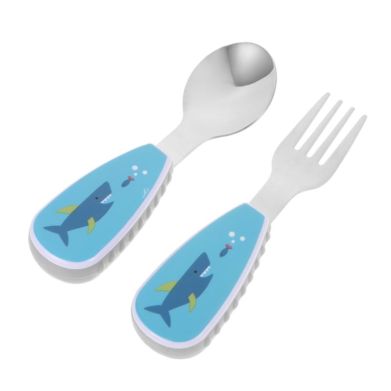 Cartoon Animal Design Training Fork And Spoon Set For Kids Mealtime Outdoor Use - Image 2