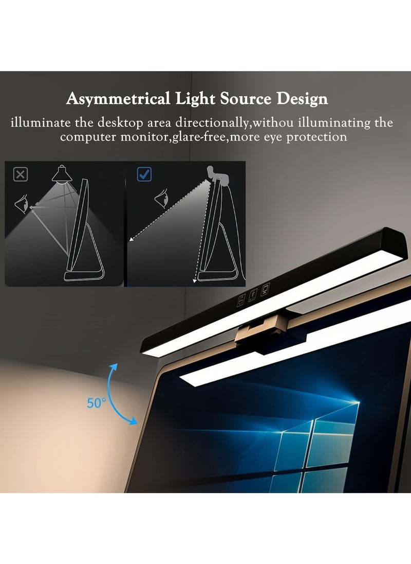 Alruht Computer Monitor Lamp, Eye Caring No Screen Glare, Reading Lamp, Touch Control, Dimmable 3 Color Temperature,Timer 60 Minutes for Office/Home, 33cm, Black  - Image 4