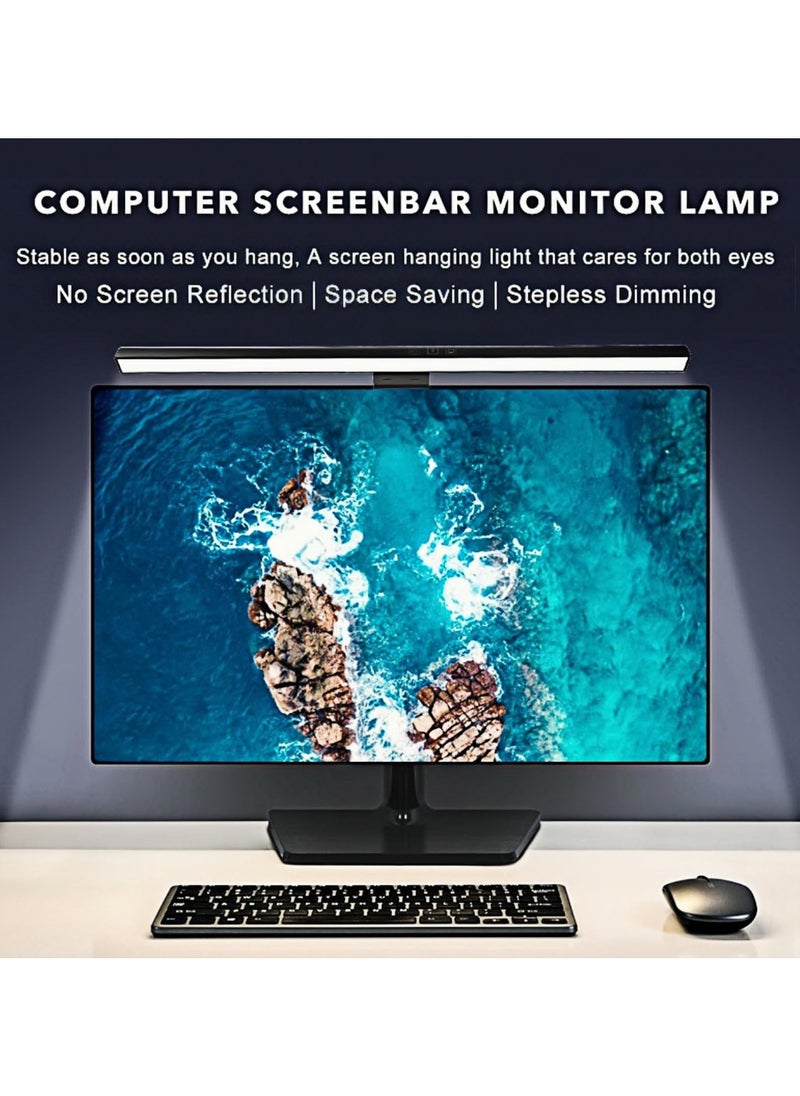 Alruht Computer Monitor Lamp, Eye Caring No Screen Glare, Reading Lamp, Touch Control, Dimmable 3 Color Temperature,Timer 60 Minutes for Office/Home, 33cm, Black  - Image 3