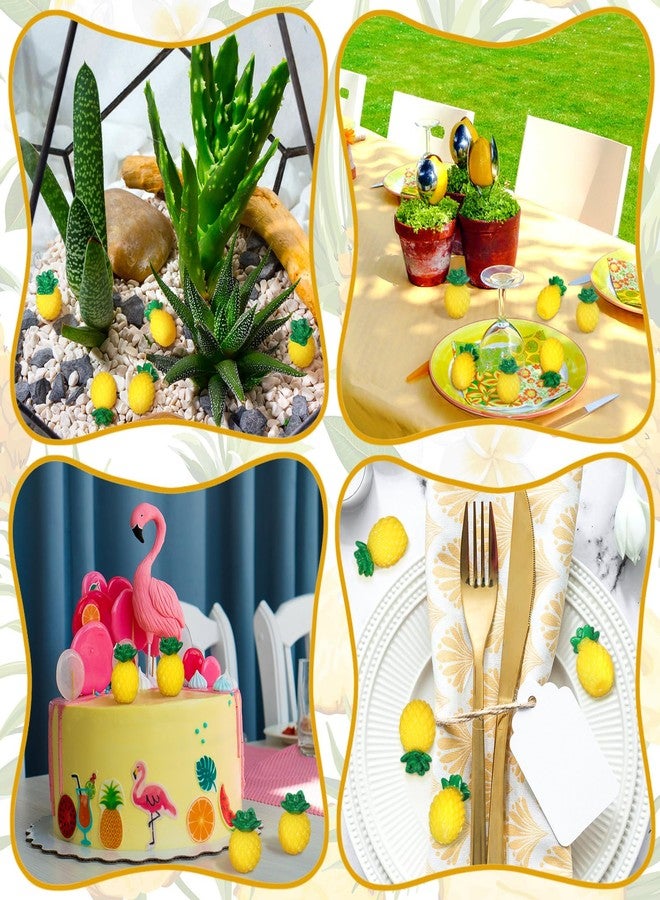 Simgoing 50 Pcs Mini Resin Pineapples Tiny Pineapple Figurines Fake Miniature Fruit Decoration Cute Artificial Fruit Ornament for DIY Art Crafts Garden Aquarium Jewelry Home - Image 5