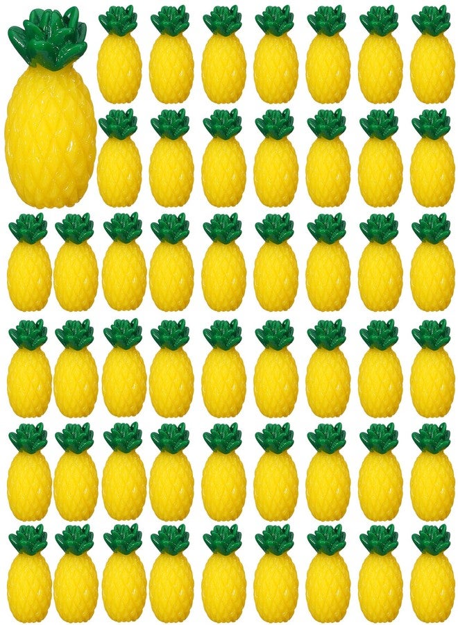 Simgoing 50 Pcs Mini Resin Pineapples Tiny Pineapple Figurines Fake Miniature Fruit Decoration Cute Artificial Fruit Ornament for DIY Art Crafts Garden Aquarium Jewelry Home - Image 1