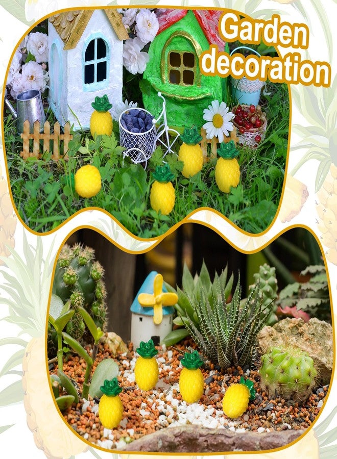 Simgoing 50 Pcs Mini Resin Pineapples Tiny Pineapple Figurines Fake Miniature Fruit Decoration Cute Artificial Fruit Ornament for DIY Art Crafts Garden Aquarium Jewelry Home - Image 4