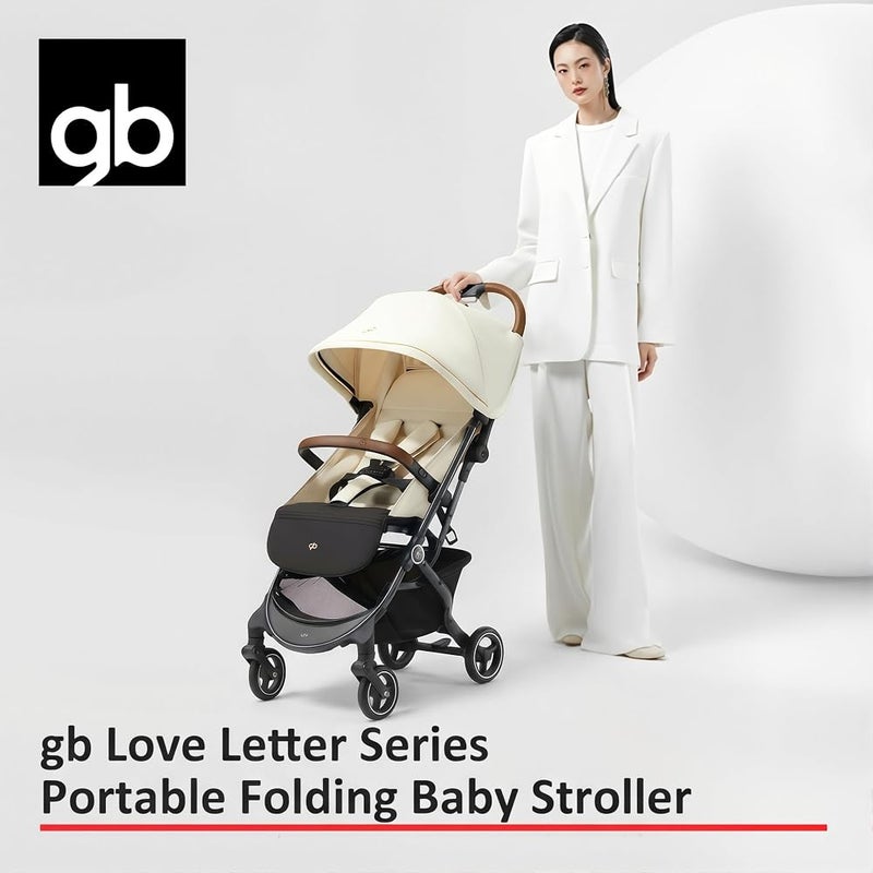 gb WEE Lightweight baby Travel Stroller for Babies & Toddlers, Carry-On flight Luggage Compliant, White - Image 2